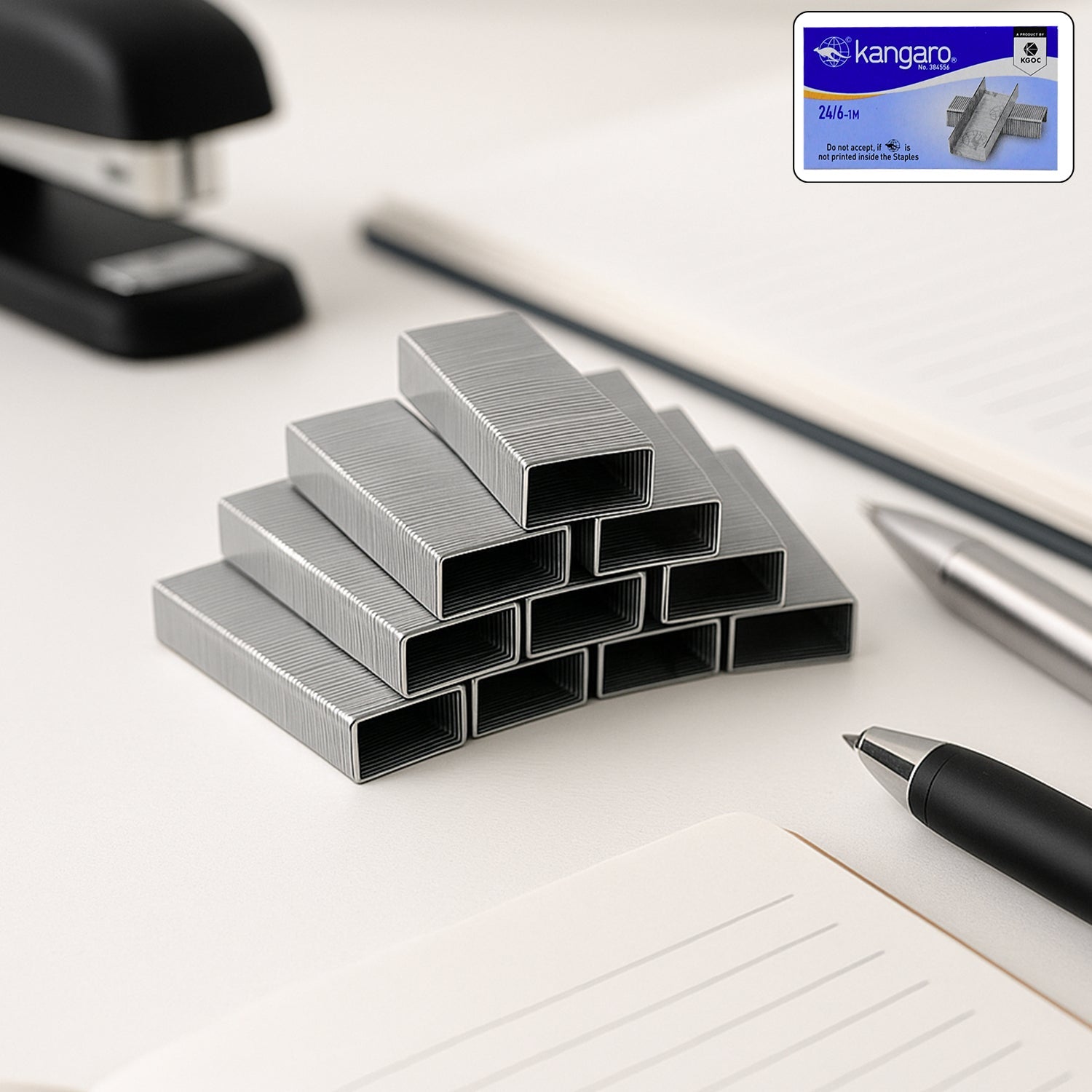 Kangaro 24/6-1M High-Quality Staples – Durable Steel Pins Kangaro 24/6-1M High-Quality Staples – Durable Steel Pins